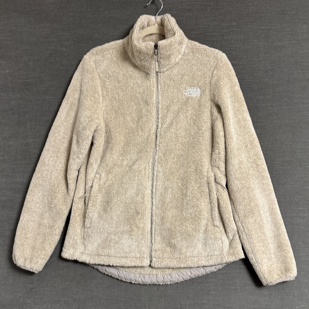 The North Face Jacket Medium Beige‎ Oatmeal Osito Plush Fleece Full Zip Outdoor